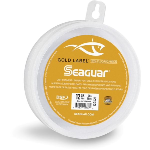 Seaguar Gold Label Fluorocarbon Leader - 12lb - 25yds