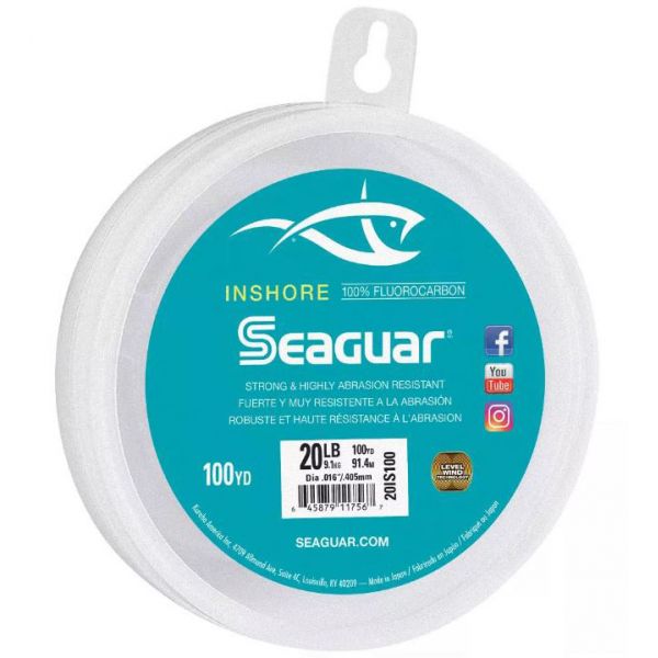 Seaguar Inshore Fluorocarbon Leader - 12lb - 100yd