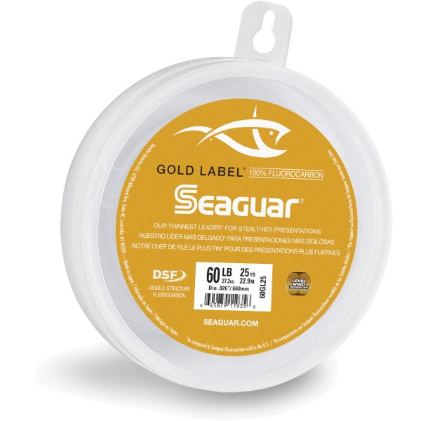 Seaguar Gold Label Fluorocarbon Leader - 60lb - 25yds