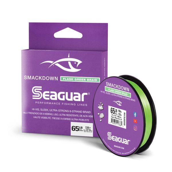 Seaguar Smackdown Braided Line - Flash Green - 65lb
