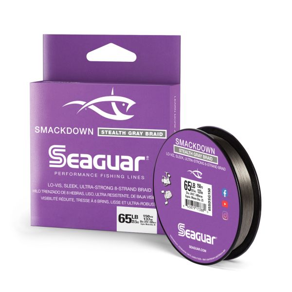 Seaguar Smackdown Braided Line - Stealth Gray - 65lb