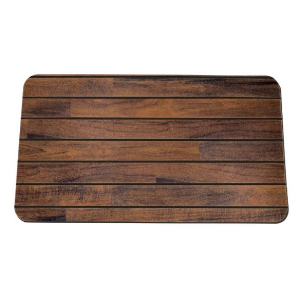 SeaTeak 60015 Teak and Dark Holly Anti-Fatigue Mat - 20 in. x 36 in.