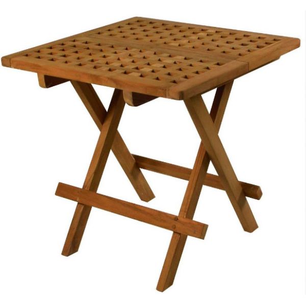 SeaTeak 60030 Deck Table - Square-Grate Top - Oiled Finish