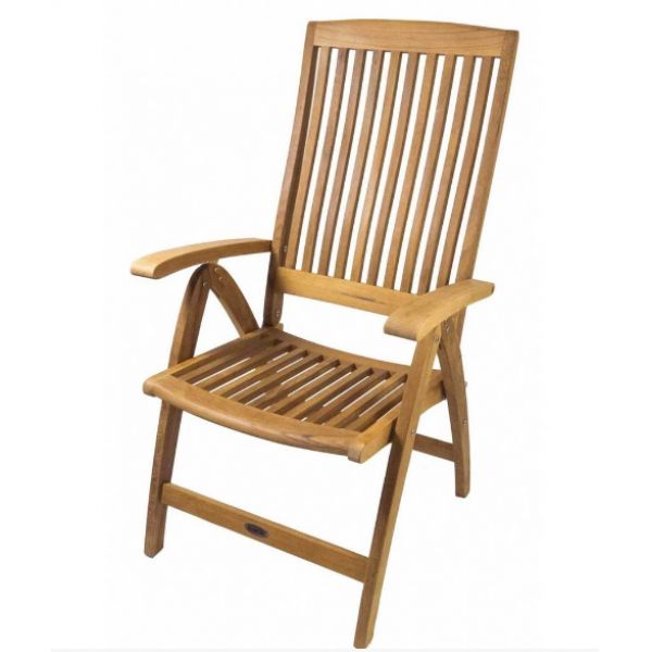 SeaTeak 60064 Weatherly Folding 6-Position Deck Armchair