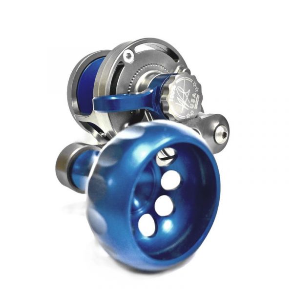 Seigler Reels R302S Signature Small Game Narrow Smoke/Blue Lever Drag Reel