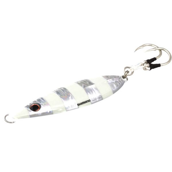 Shimano BFLFF100 Butterfly Flat-Fall Jigs 100g ZG Zebra Glow