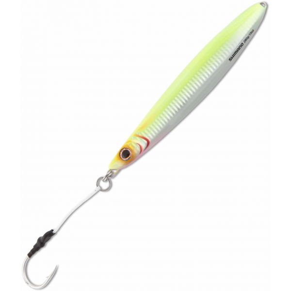 Shimano BFLFS112 Butterfly Flatside Jig - 112g Chartreuse Silver