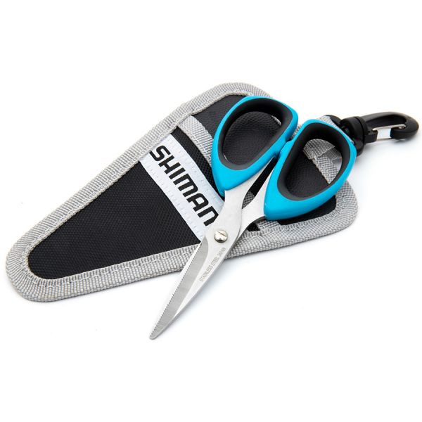 Shimano Brutas Silver Nickel 5in Braid Scissors w/ Sheath