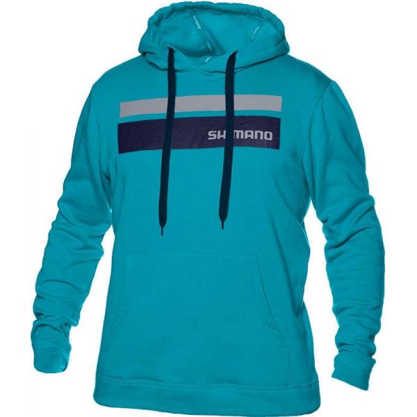 Shimano Corona Pullover Hoodie - Cyan - Large