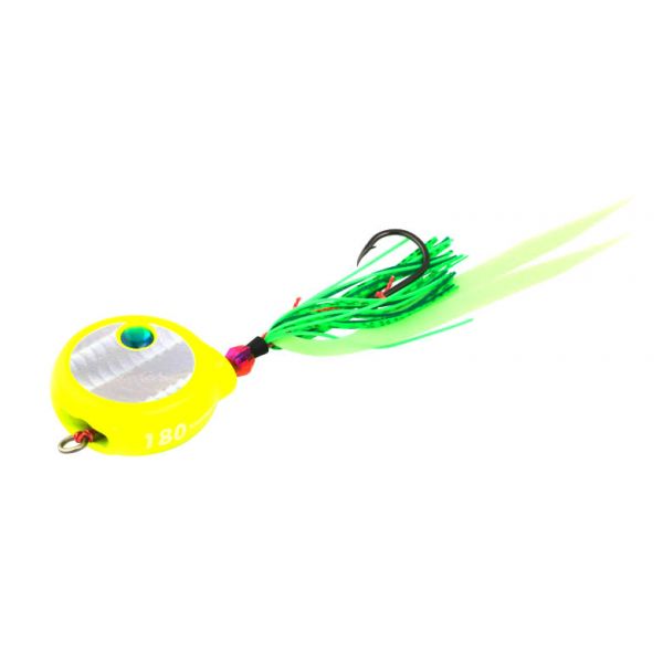 Shimano EJ706 Lucanus Flat Fall Jig - 60g Chartreuse/Silver