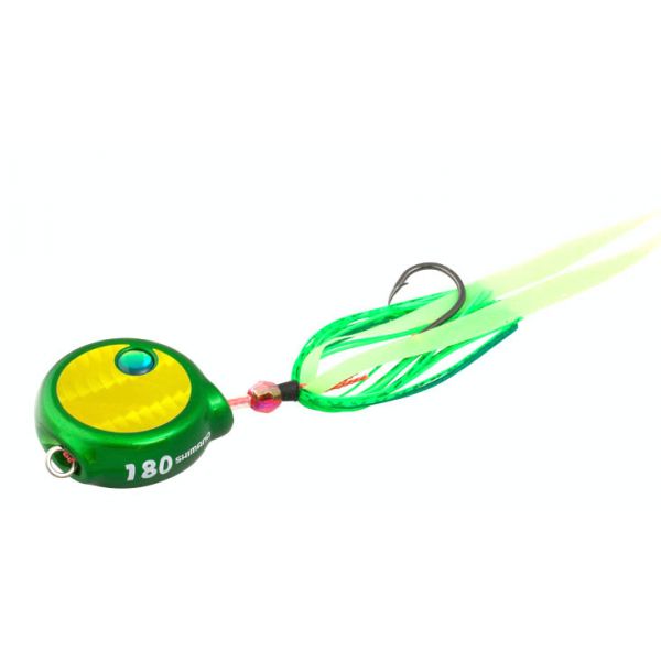 Shimano EJ706 Lucanus Flat Fall Jig - 60g Green/Gold