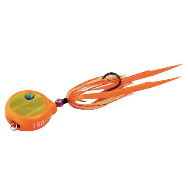 Shimano EJ715 Lucanus Flat Fall Jig - 180g Orange/Gold