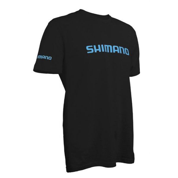 Shimano Logo Cotton Short Sleeve T-Shirt - Black - 2XL