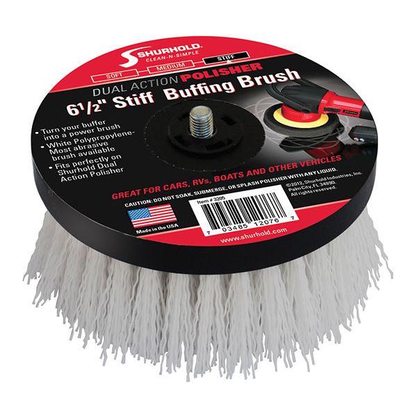 Shurhold 3205 6-1/2in Stiff Brush f/Dual Action Polisher