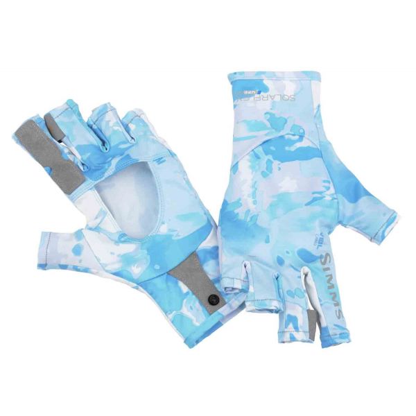 Simms PG-10489 Solarflex Sun Glove - Cloud Camo Blue - S