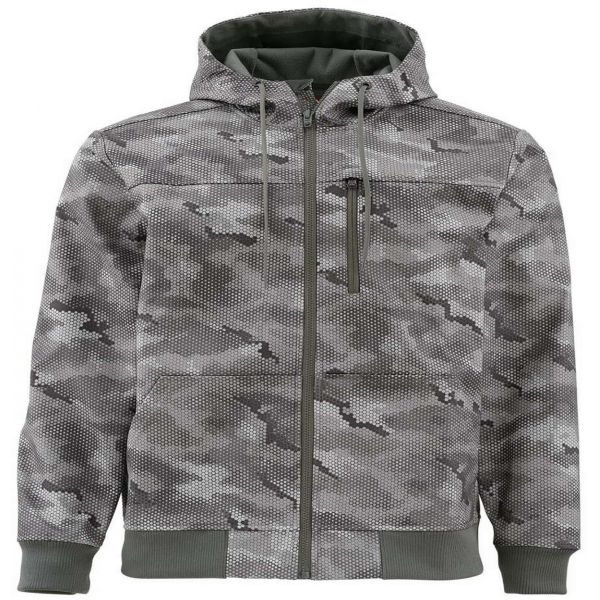 Simms Rogue Fleece Hoody - Hex Camo Sterling - Large