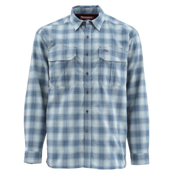 Simms PG-10777 Coldweather L/S Shirt - Admiral Blue Plaid - Small