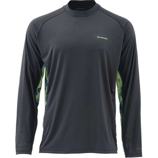 Simms Solarflex Artist LS Crewneck Bass Black - Medium