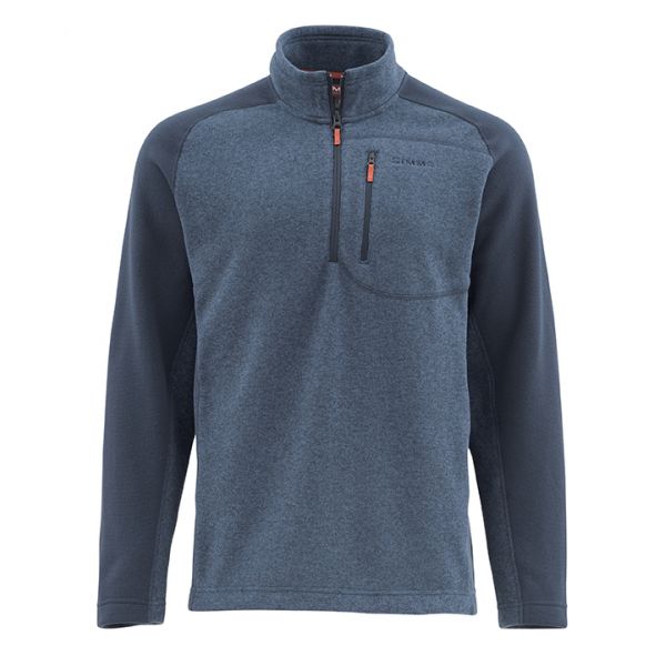 Simms Rivershed Sweater Quarter Zip - Dark Moon - Small