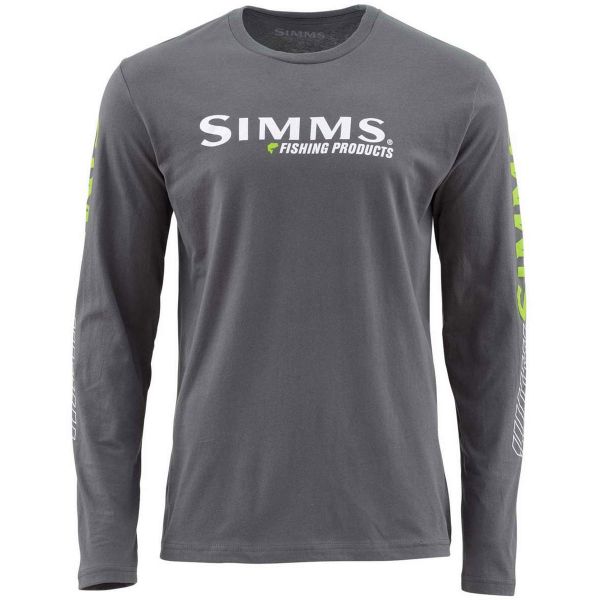 Simms Fast Bass Logo Long Sleeve T-Shirt Anvil - Medium