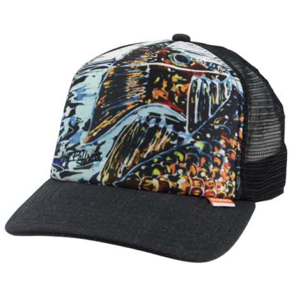 Simms PG-12210 Artist Trucker Hat - Chasing Reds - Black