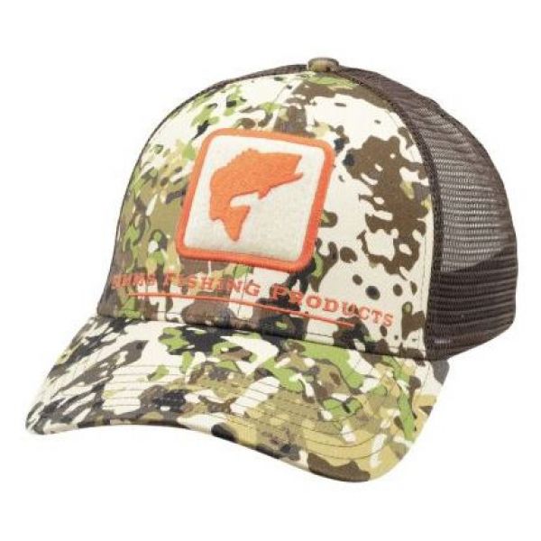 Simms Bass Icon Trucker Hat - River Camo