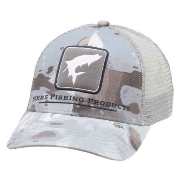 Simms Tarpon Icon Trucker Hat - Cloud Camo Grey