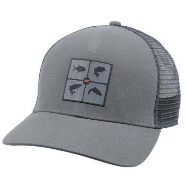 Simms PG-12505 Fish the World Trucker Hat - Anvil