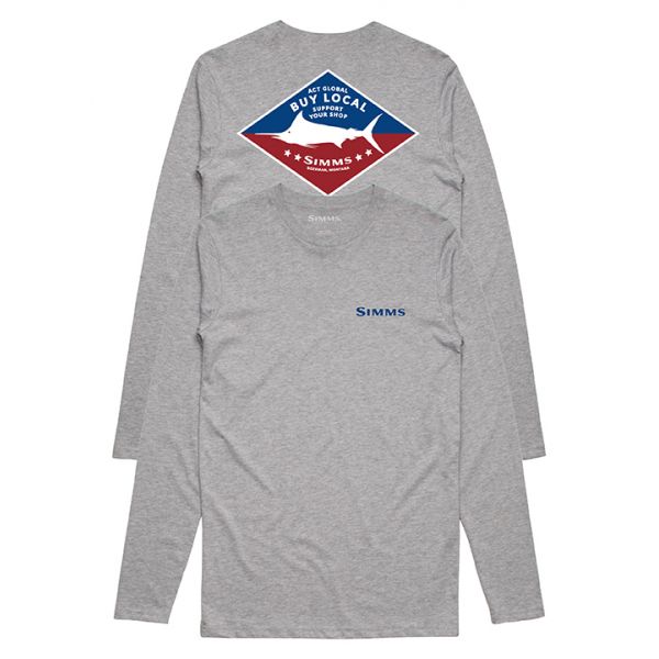 Simms Badge Marlin Long Sleeve T-Shirt - Small