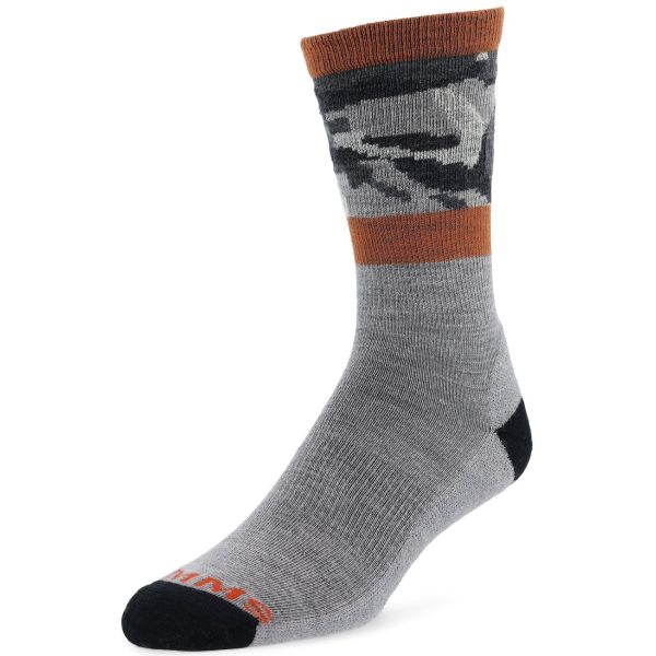 Simms Daily Sock - Woodland Camo Steel- Medium