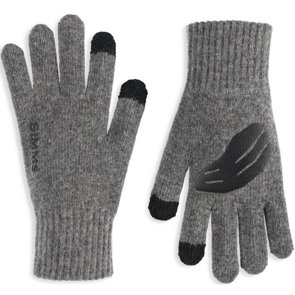 Simms Wool Full Finger Glove - S/M - Steel