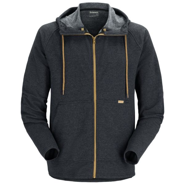 Simms Men's Vermilion Full Zip Hoody - Black Heather - Small