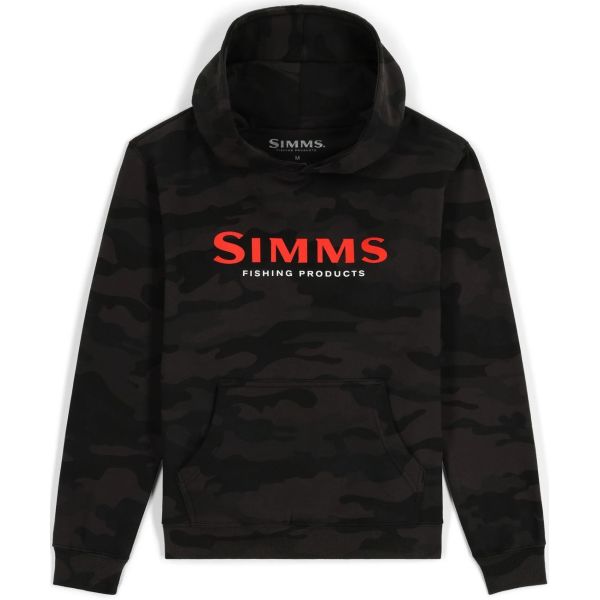 Simms Kid's Logo Hoody - Woodland Camo - Small