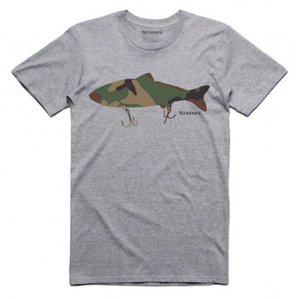 Simms Bass Destruction T-Shirt - Grey Heather - Large