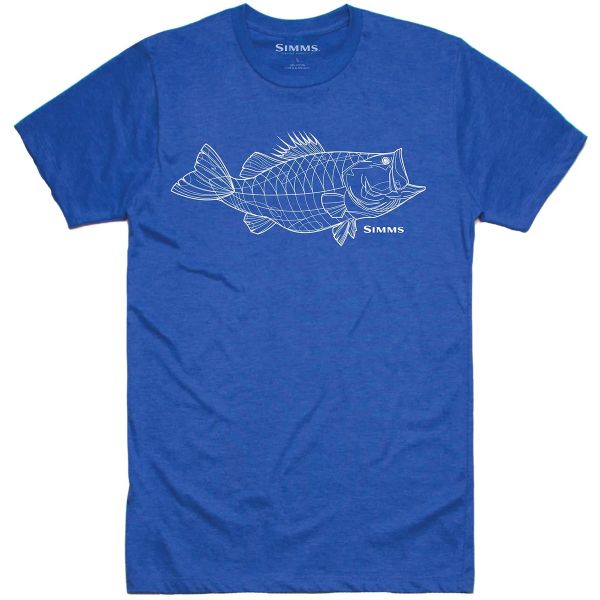 Simms Bass Line T-Shirt - Royal Heather - 3X-Large