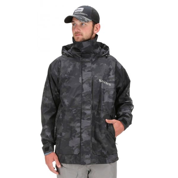 Simms Challenger Fishing Jacket - Hex Flo Camo Carbon - 2XL