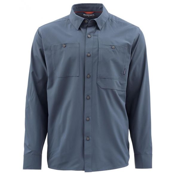 Simms Double Haul Long Sleeve Shirt - Dark Moon - 2X-Large