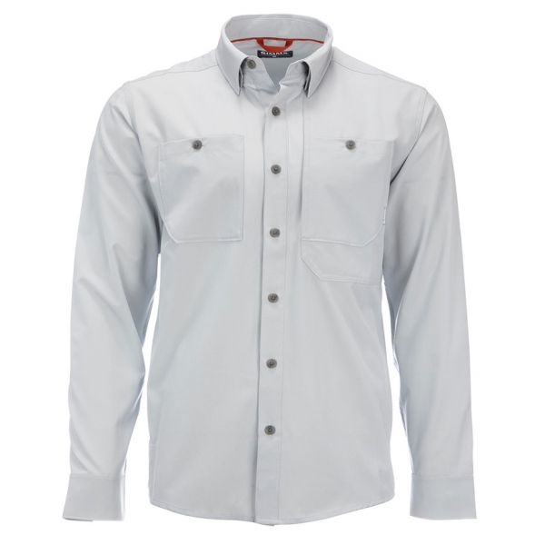 Simms Double Haul Long Sleeve Shirt - Sterling - Large