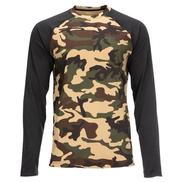 Simms Lightweight Base Layer Top - Woodland Camo - 2X-Large