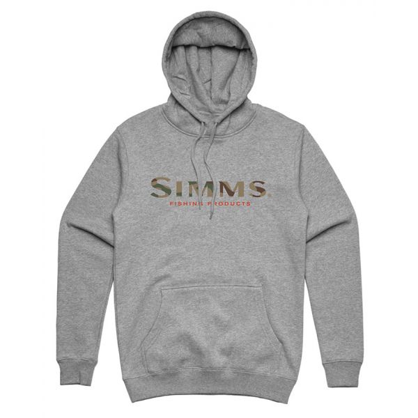 Simms Logo Hoody - Grey Heather - 2X-Large