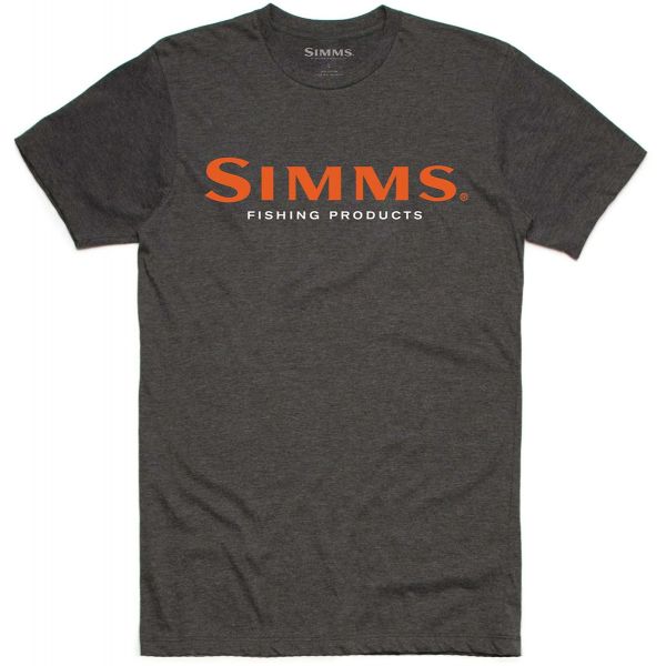 Simms Logo T-Shirt - Charcoal Heather - 2X-Large