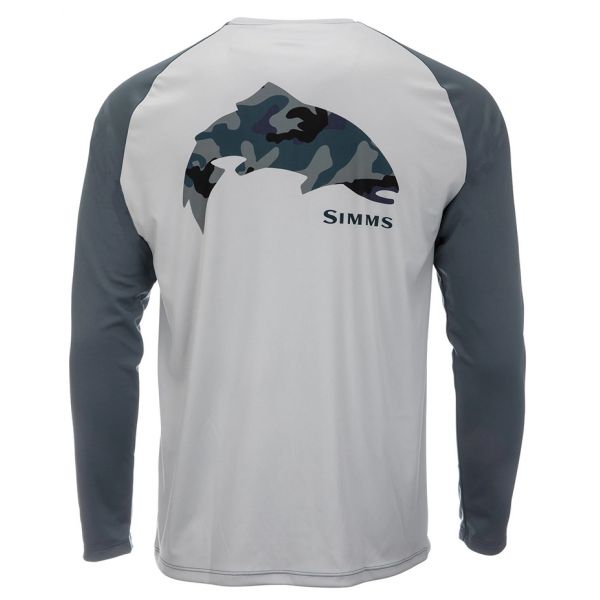 Simms Long Sleeve Tech Tee - Artist Series - Trout/Sterling - 2X-Large