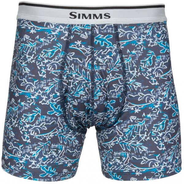 Simms Men's Boxer Briefs - Fish Grass - 2X-Large