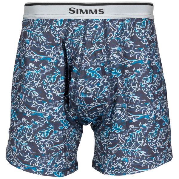 Simms Men's Boxers - Fish Grass - 2X-Large