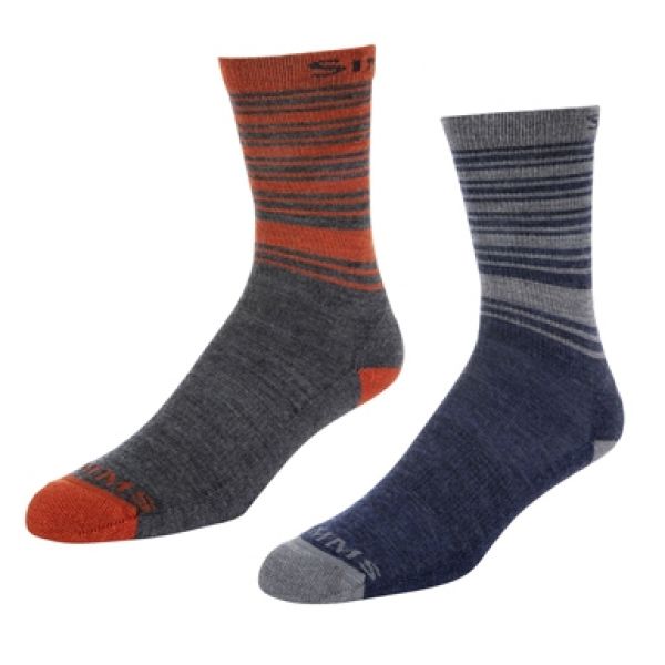 Simms Merino Lightweight Hiker Sock - 2 Pack - Assorted - Large