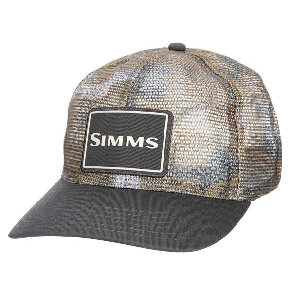 Simms Mesh All Over Trucker Hat - Hex Flo Camo Earth