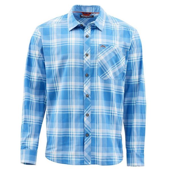 Simms Outpost Long Sleeve Shirt - Pacific Plaid - 3X-Large