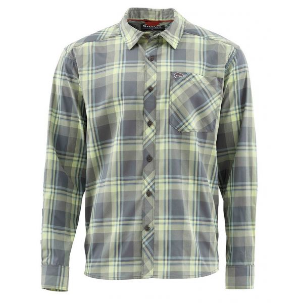 Simms Outpost Long Sleeve Shirt - Storm Plaid - 2X-Large