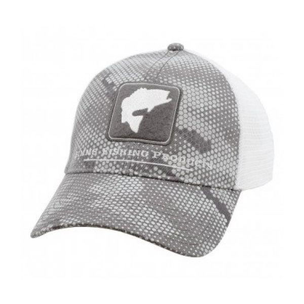 Simms PG-10058-091 Bass Trucker Hat - Hex Camo Boulder