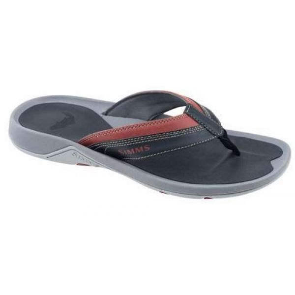 Simms PG-10070 Men's Ebbtide Flip Sandal Simms Orange - Size 13